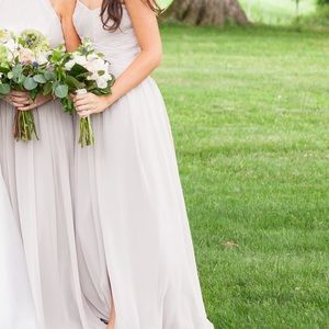 Dressy Collection Strapless Bridesmaid Dress in Color Oyster